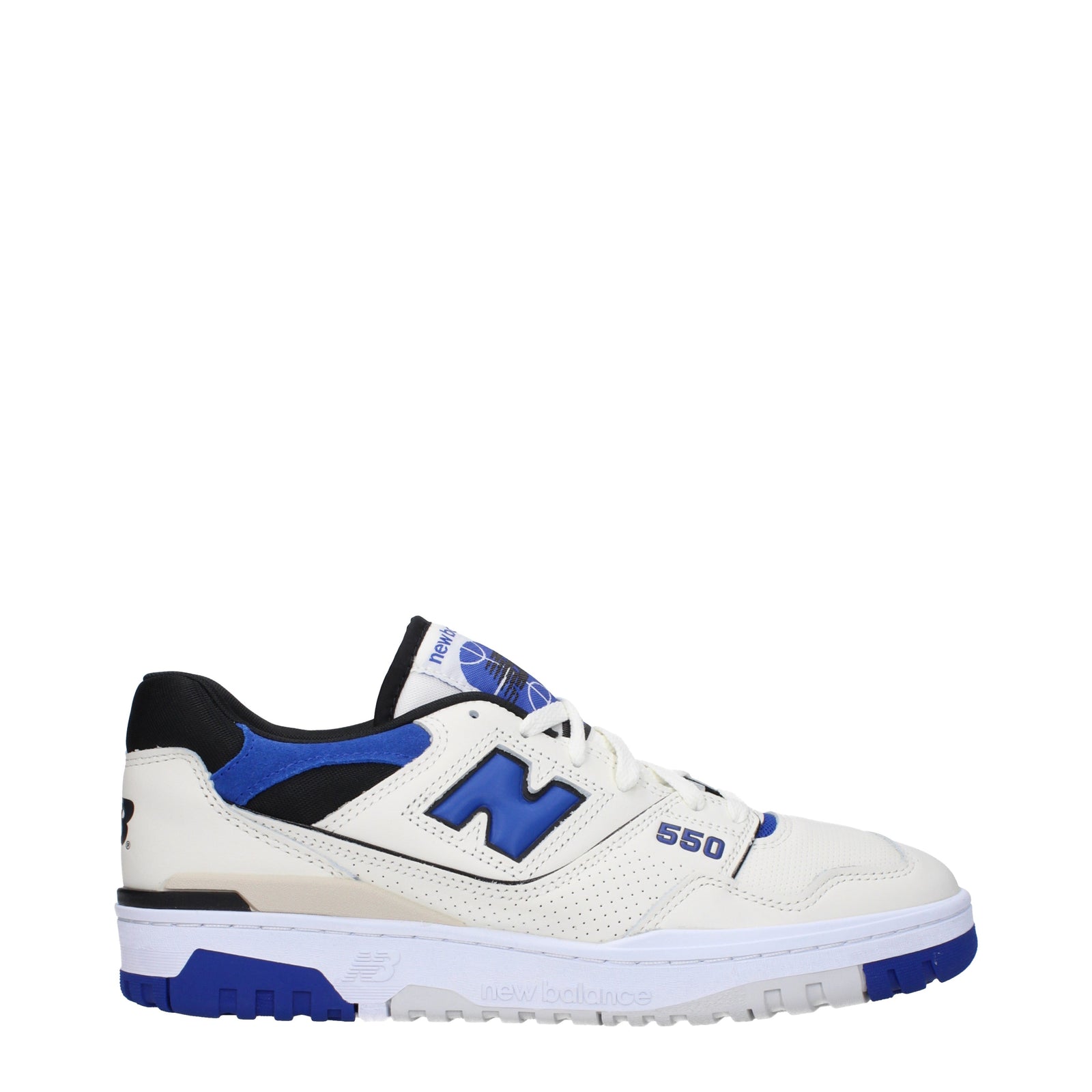 Designer Brand ニューバランススニーカー550メンスキンホワイト/ブルー - Image 1