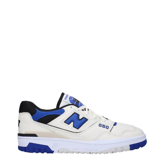 Designer Brand ニューバランススニーカー550メンスキンホワイト/ブルー - Image 1