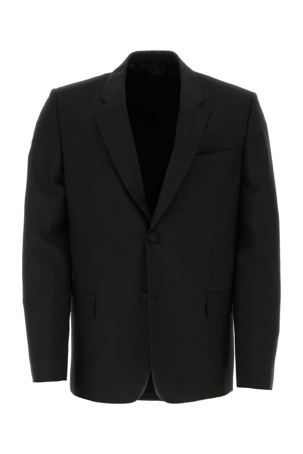 Givenchy Givenchy Black Stretch Wool Blend Blazer - Image 1