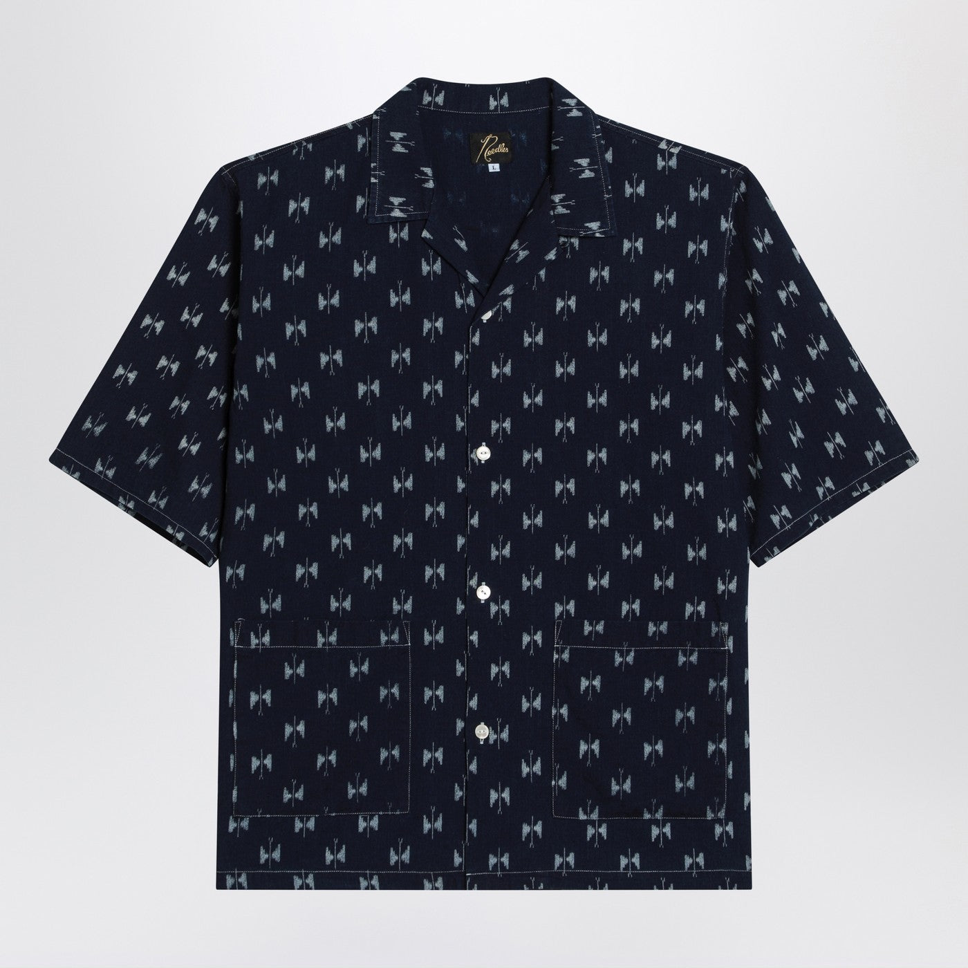 Needles 蝶ネクタイ付きの針の青いデニムシャツ - Image 1