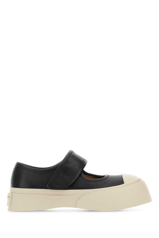 Marni マルニブラックレザーメアリージェーンスニーカー - Image 1