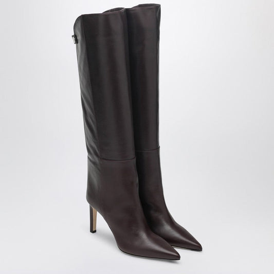Jimmy Jimmy Choo Alizze Knee Boot 85 Color Merlot - Image 1