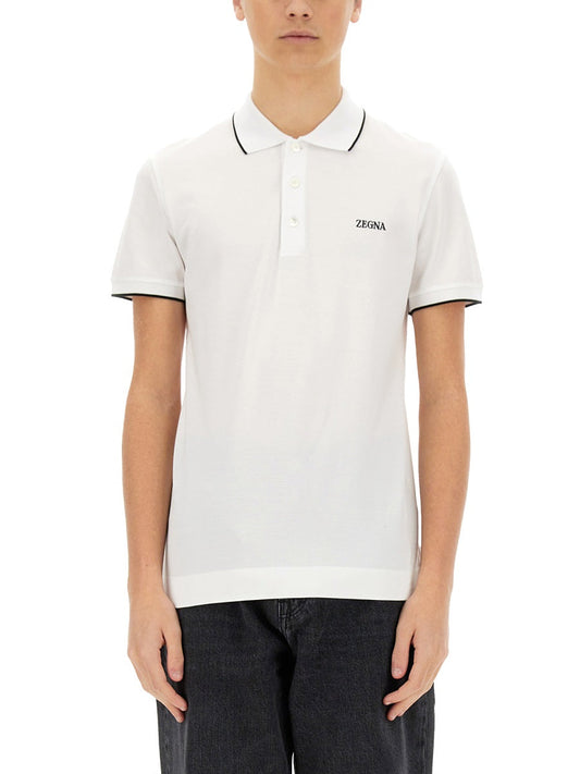 Zegna ロゴ付きのZegna Polo - Image 1