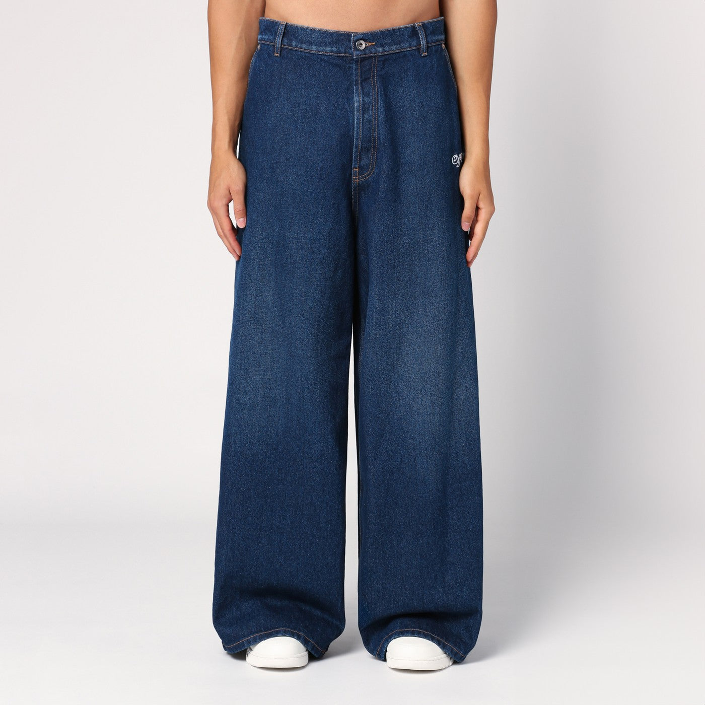 Off Off White™ Blue Wide Denim Jeans - Image 1