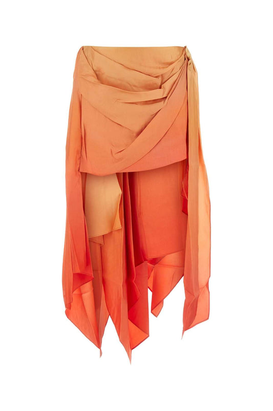 Zimmermann Zimmermann Two Tone Silk Tranquility Mini Skirt - Image 1