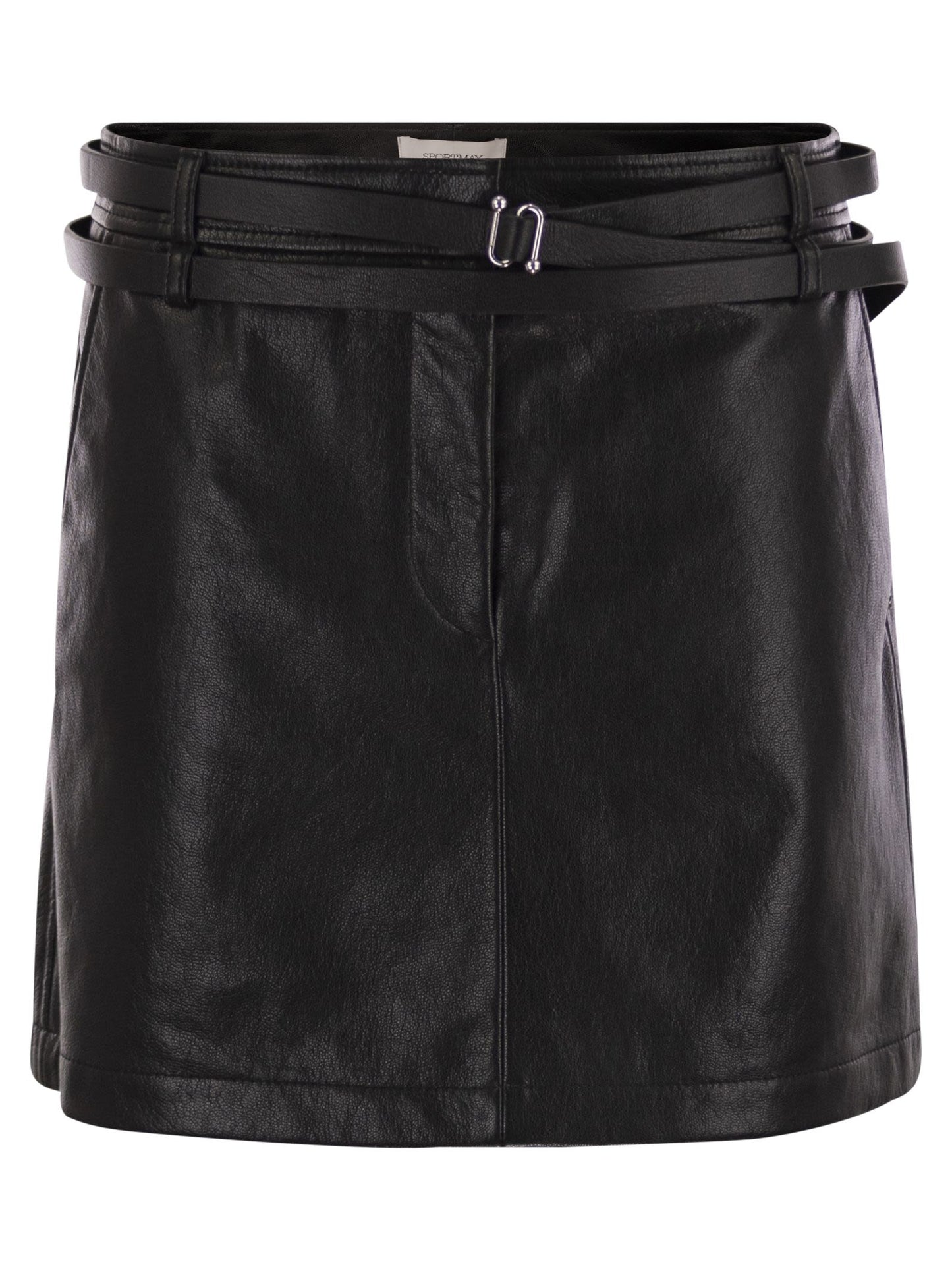 Sportmax SportMax Pattoショートレザースカート - Image 1