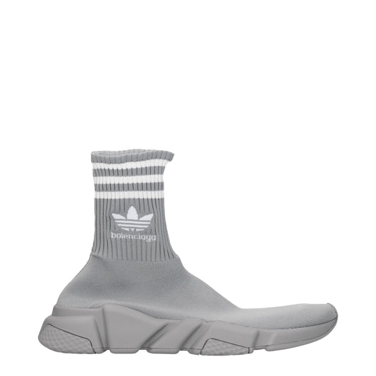 Balenciaga バレンシアガスニーカーアディダススピードマンファブリックグレー/ホワイト - Image 1