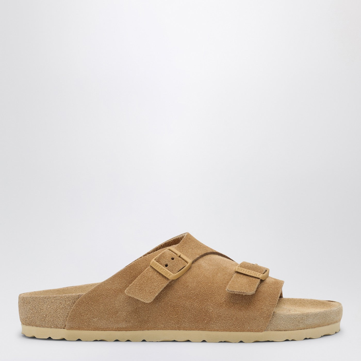 Birkenstock Birkenstockスライドzürichエクサイトクリームは、スエードで色を付けます - Image 1