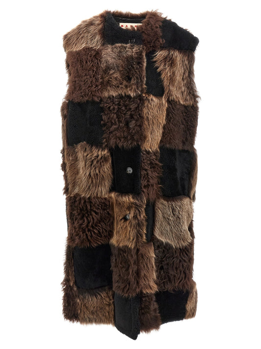Marni Marni Long Shearlingベスト - Image 1