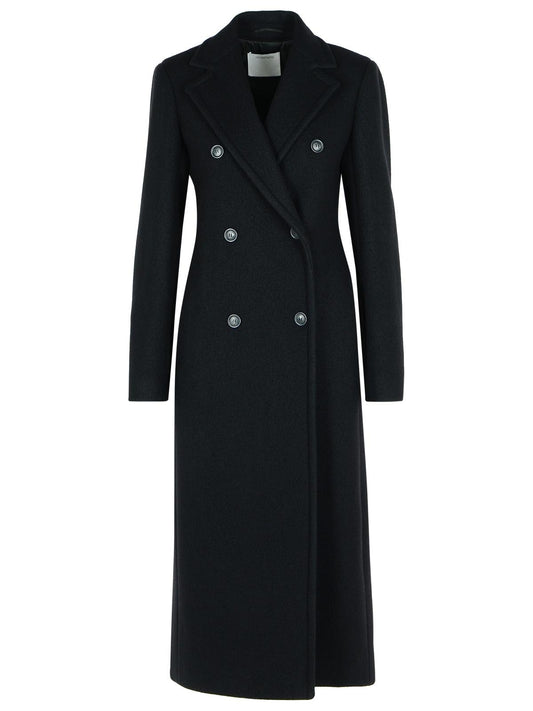 Sportmax SportMax Double胸肉「Comune 'Black Virgin Wool Coat - Image 1