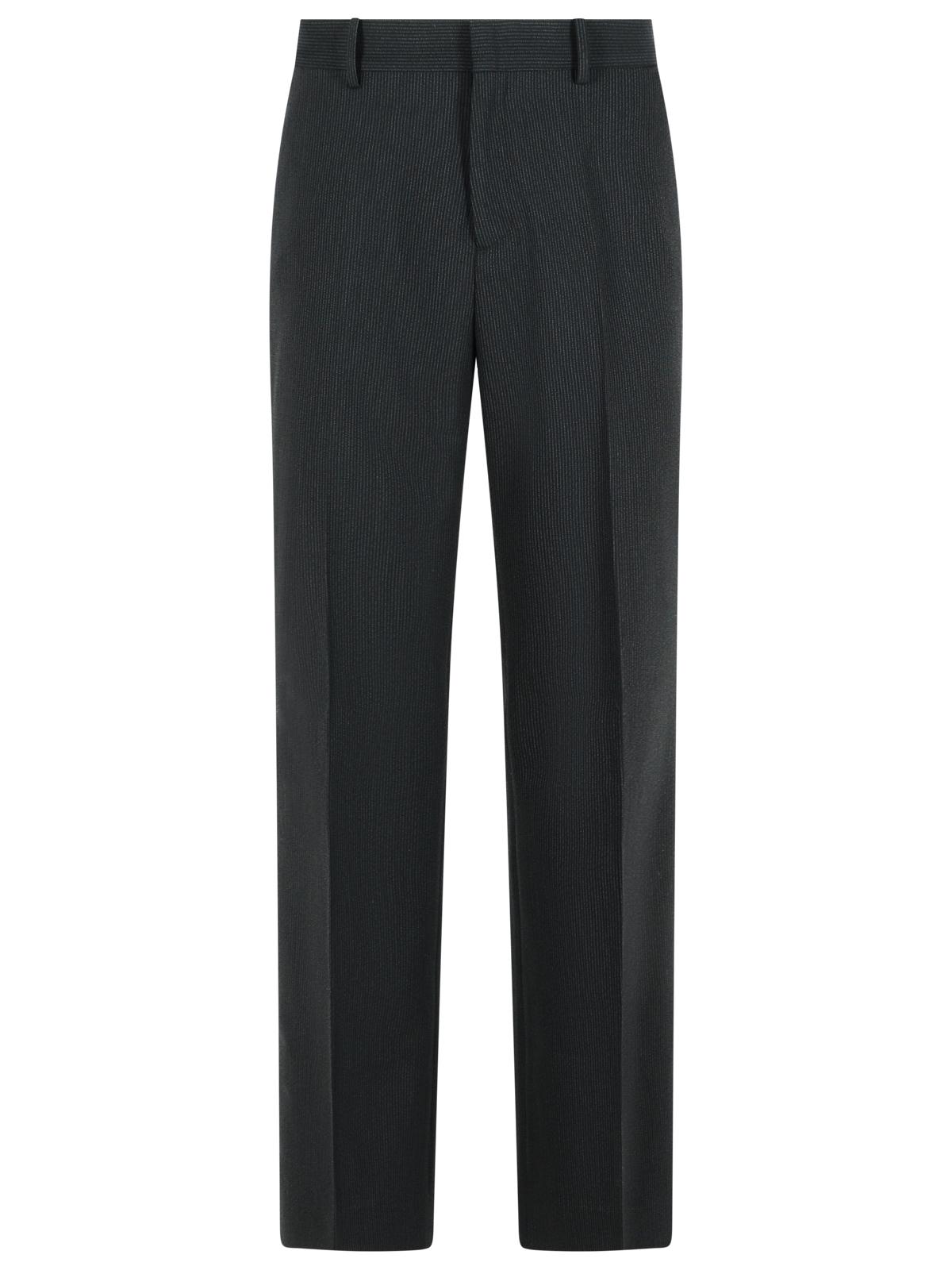 Acne にきびスタジオブラックウールブレンドパンツ - Image 1