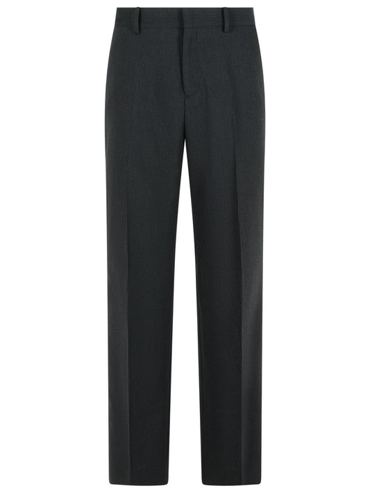 Acne にきびスタジオブラックウールブレンドパンツ - Image 1