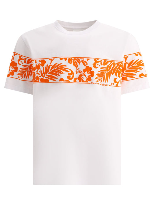 Maison メゾンキツネ「トロピカルバンド」Tシャツ - Image 1
