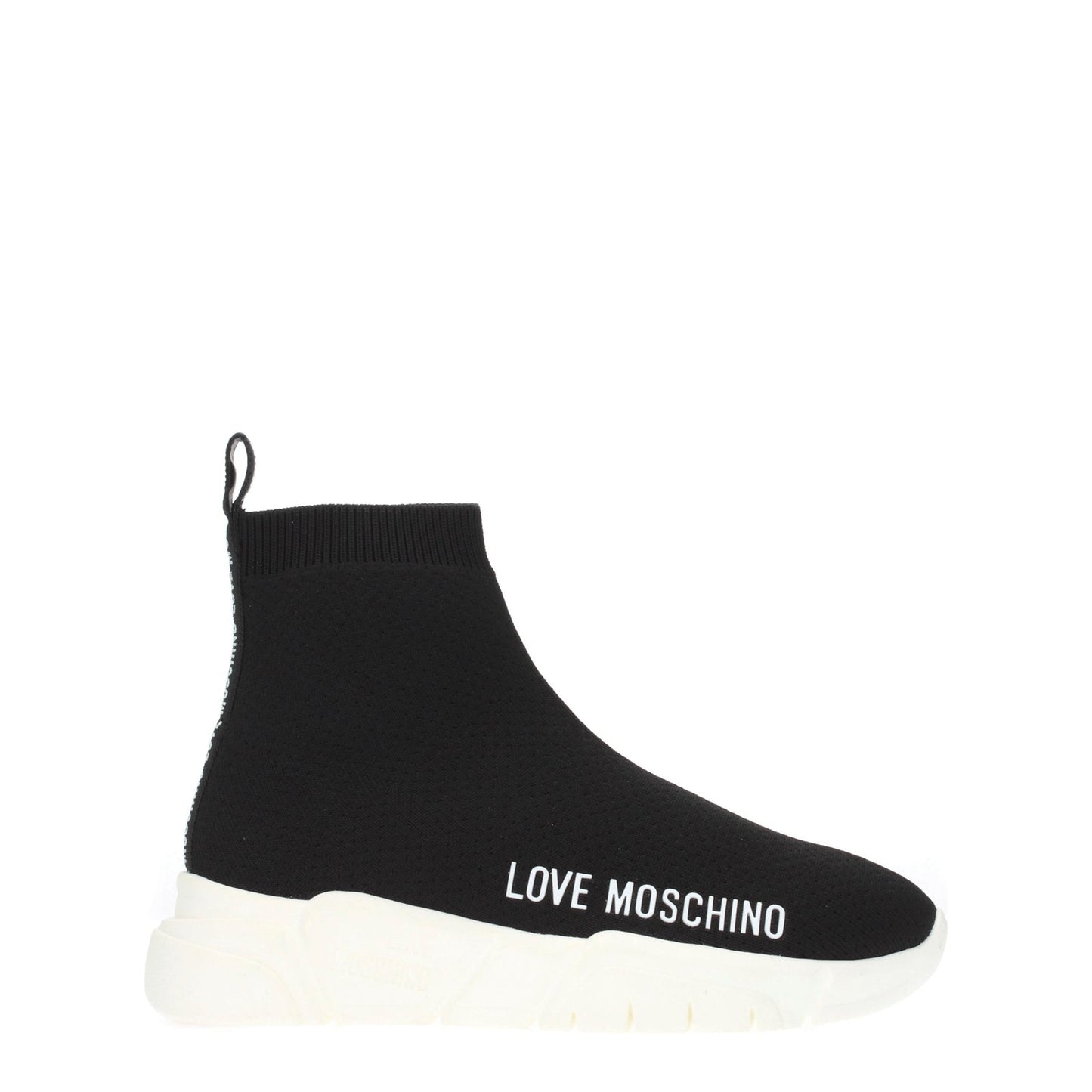 Moschino モスキーノスニーカーの女性布地黒/白が大好きです - Image 1