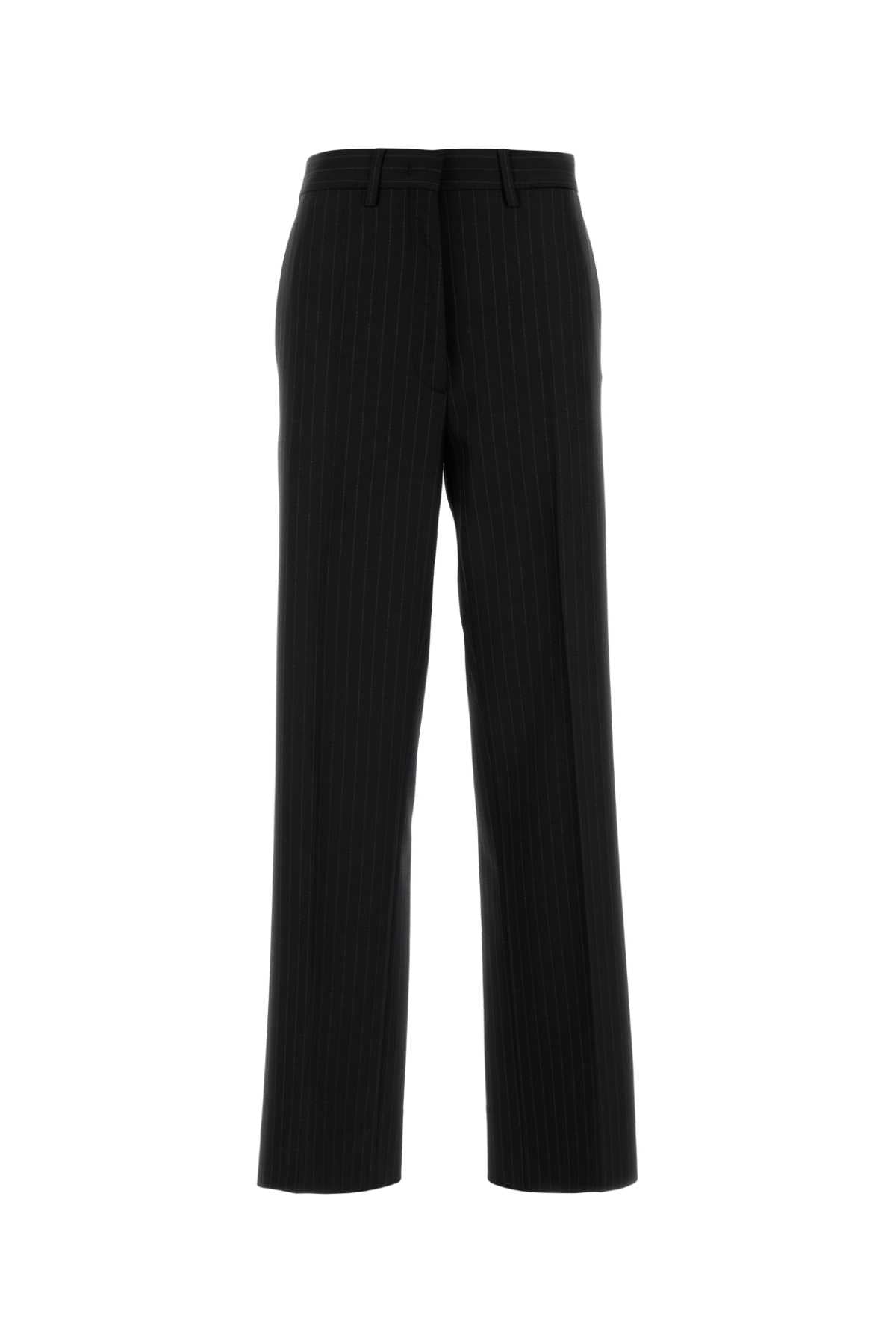Miu Miu Miu刺繍ストレッチウールPalazzo Pant - Image 1