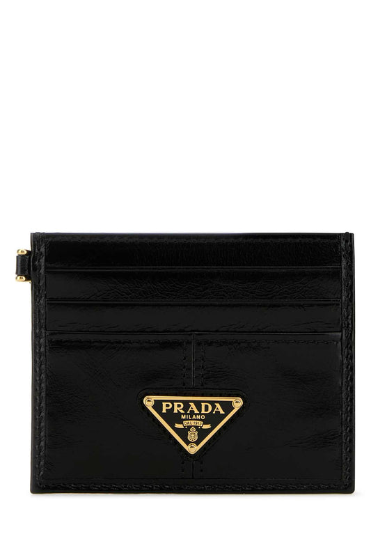 Prada プラダブラックレザーカードホルダー - Image 1