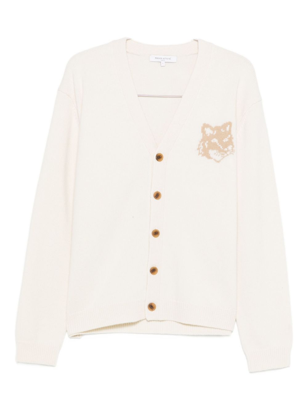Maison Maison Kitsune' ウール V ネック カーディガン - Image 1