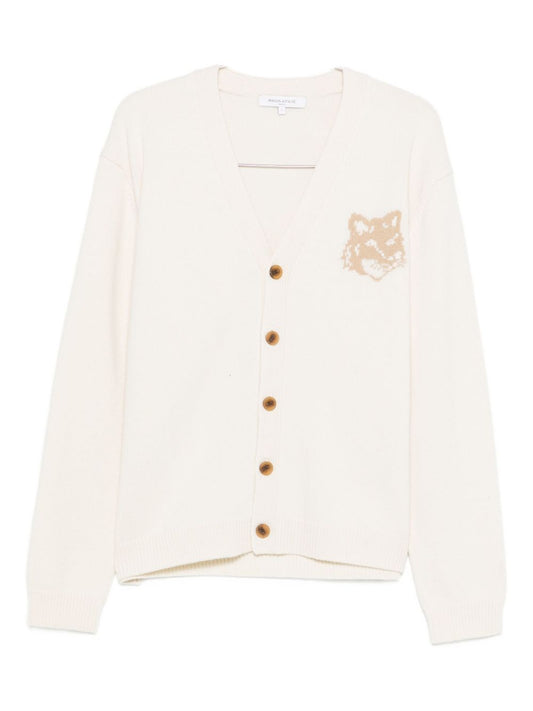 Maison Maison Kitsune' ウール V ネック カーディガン - Image 1