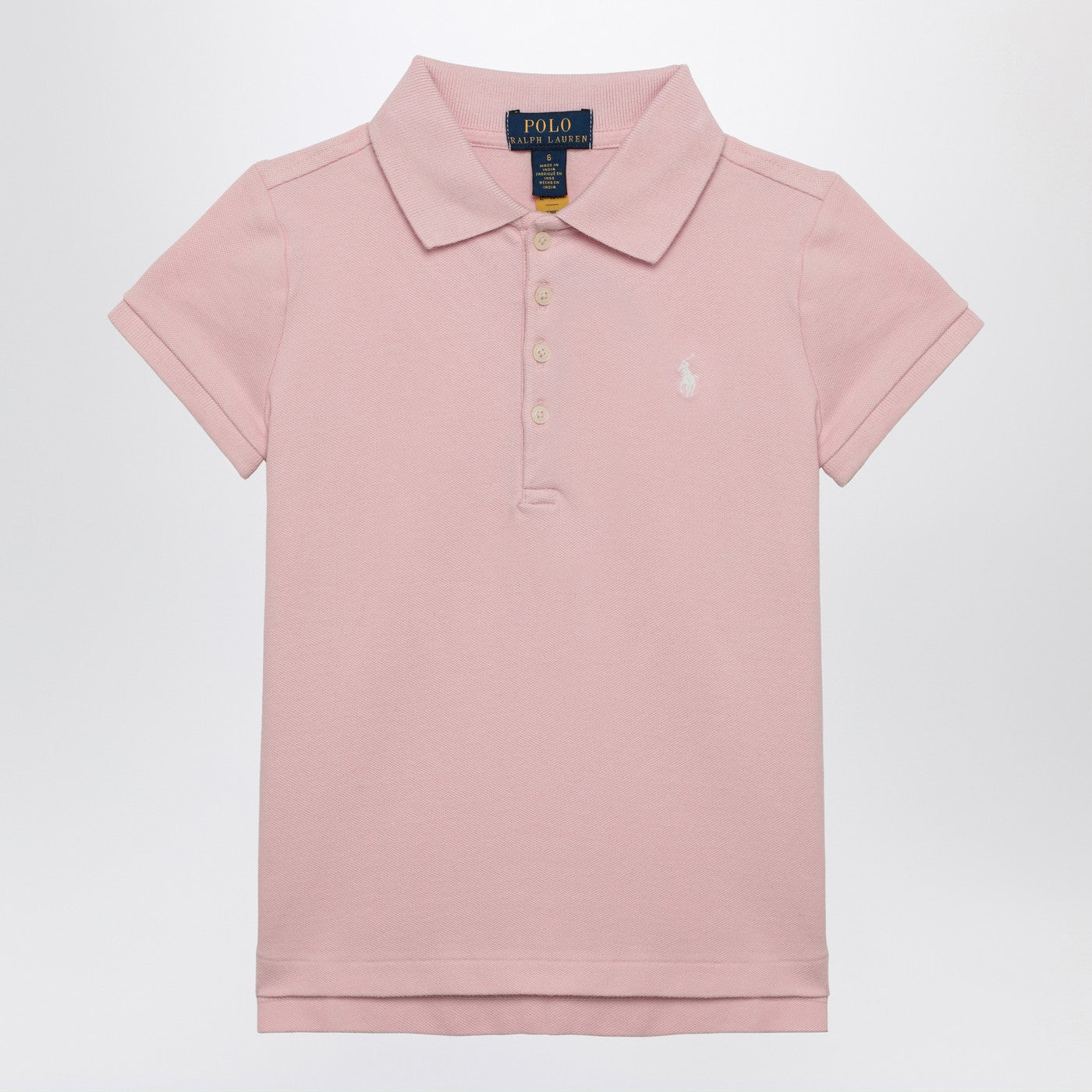 Polo ロゴ付きのポロラルフローレンピンクコットンポロシャツ - Image 1