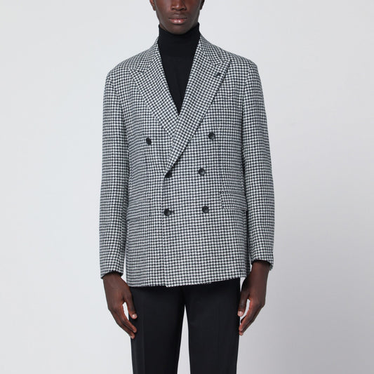 Tagliatore Tagliatore Black/White Houndstoothダブル胸部ジャケット - Image 1