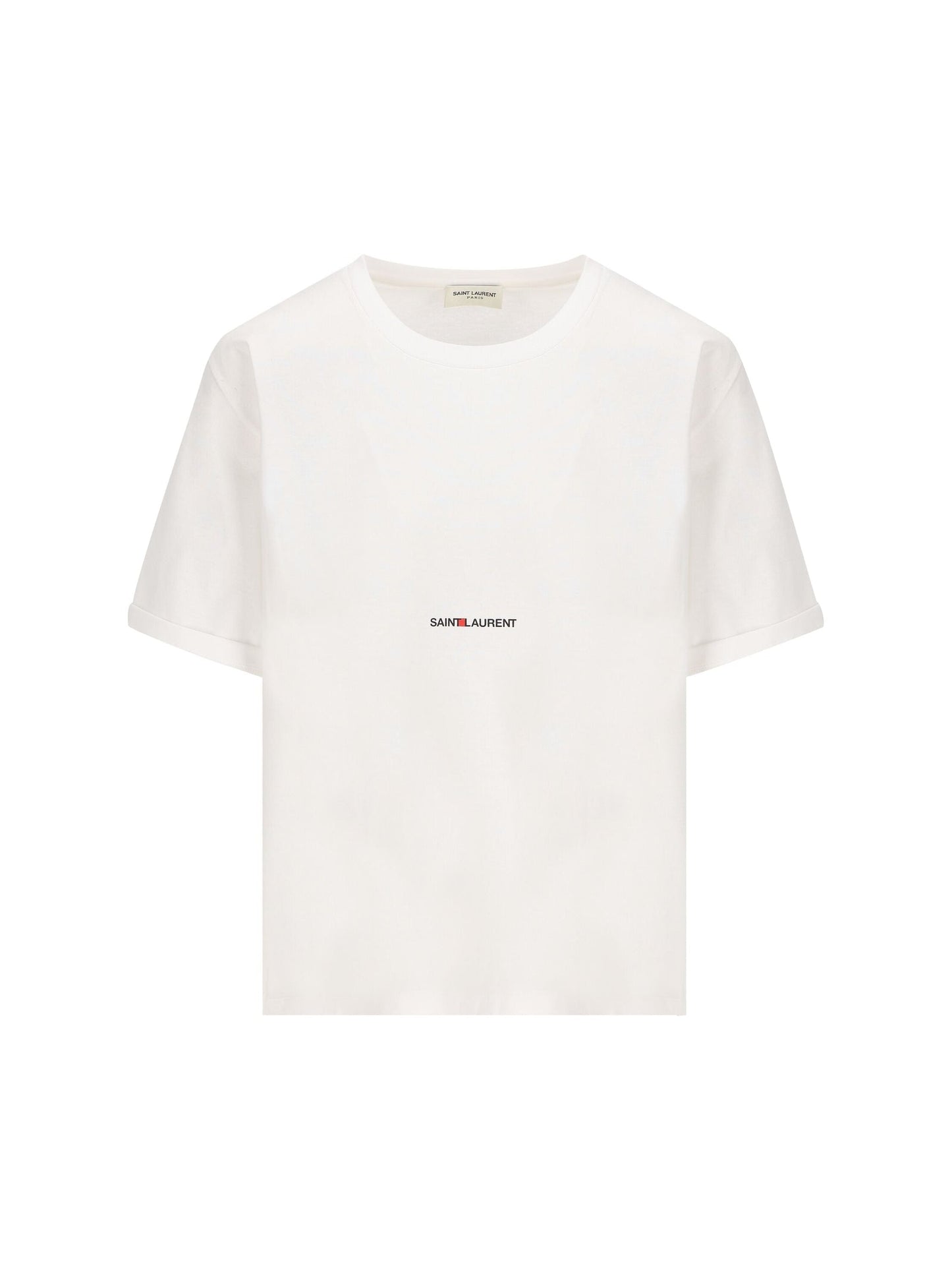 Saint セントローランTシャツ女性オーガニックコットンホワイト - Image 1
