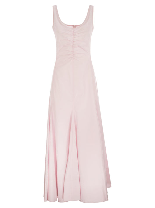 Sportmax SportMax Galanteフィットとフレアコットンドレス - Image 1