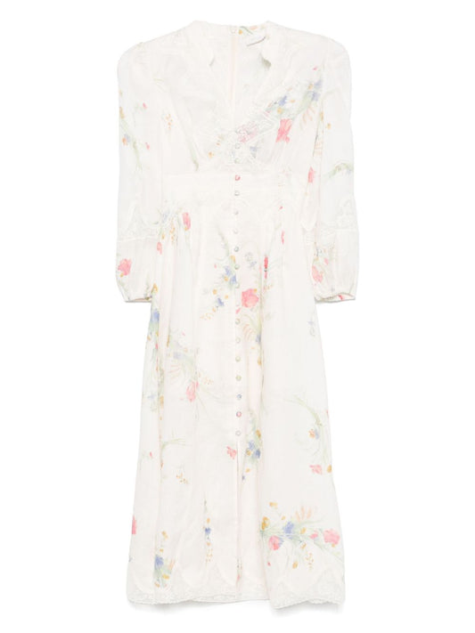 Zimmermann ジマーマンラッキーリネンミディドレス - Image 1
