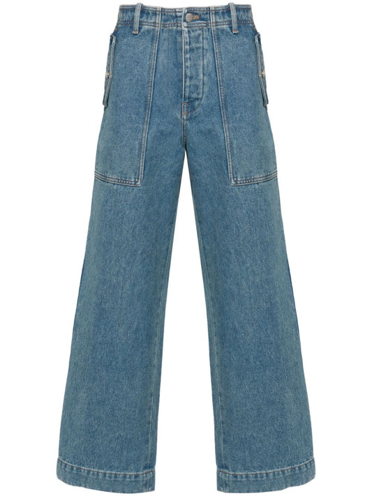 Maison Maison Kitsune 'ワークウェアデニムコットンジーンズ - Image 1