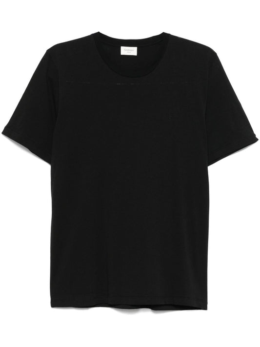 Saint セントローランロゴコットンTシャツ - Image 1