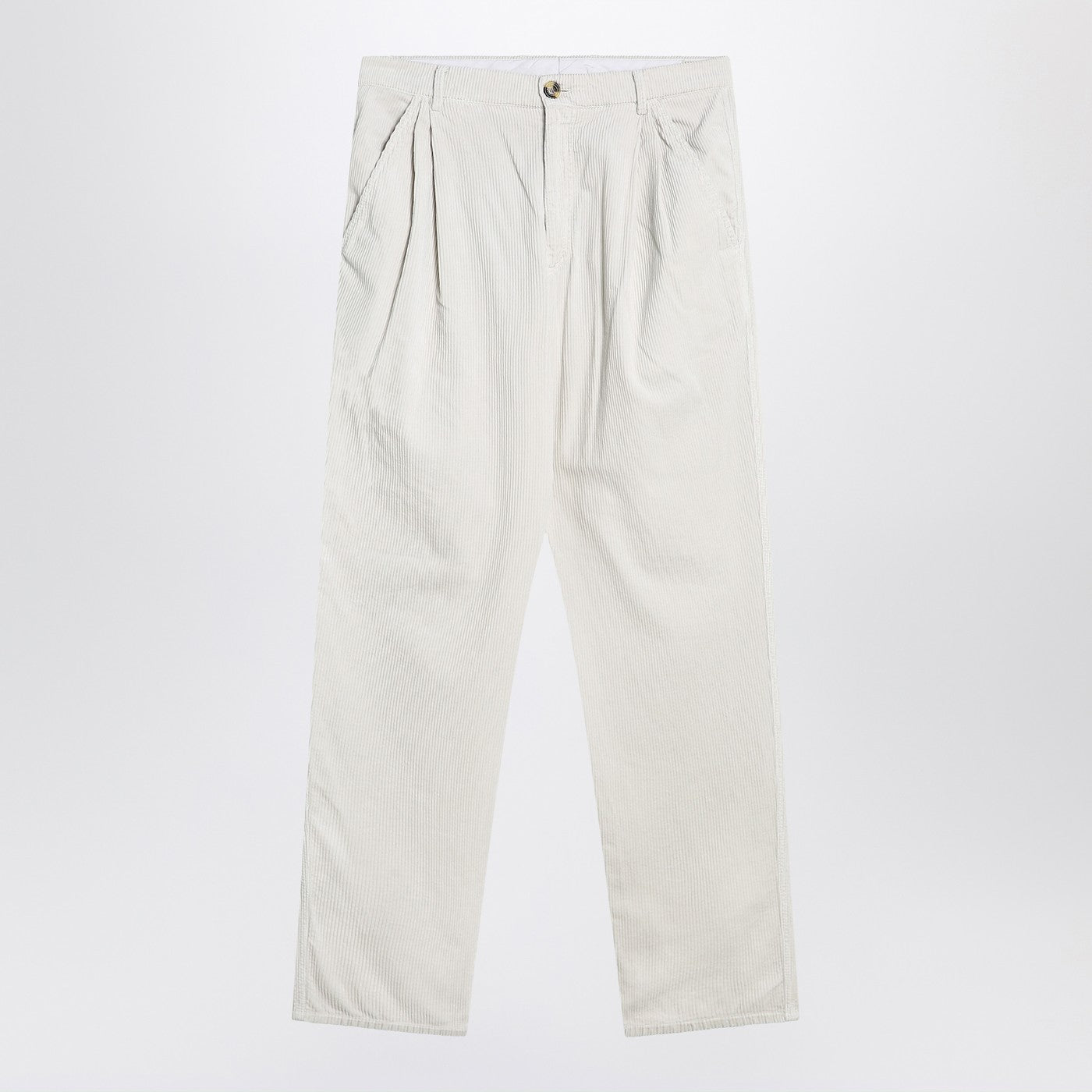 Brunello Brunello Cucinelli White Corduroy Pants - Image 1