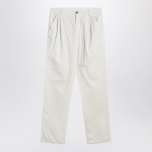Brunello Brunello Cucinelli White Corduroy Pants - Image 1