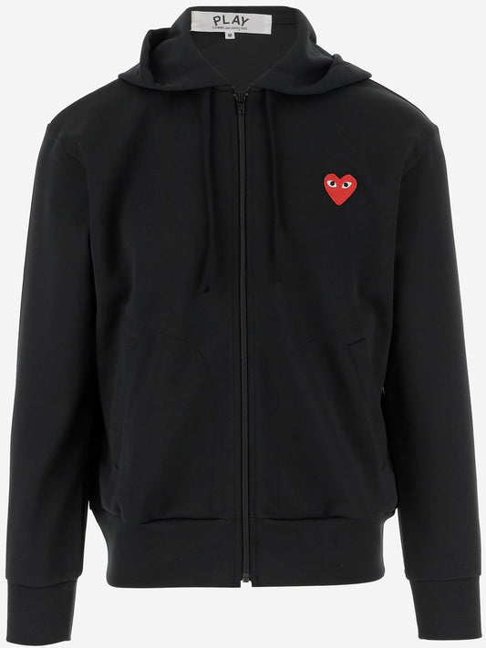 Comme ロゴ付きのコムデガーコンナイロンフーディー - Image 1