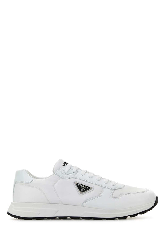 Prada プラダ ホワイト ナイロン & レザー Prax 2.0 スニーカー - Image 1