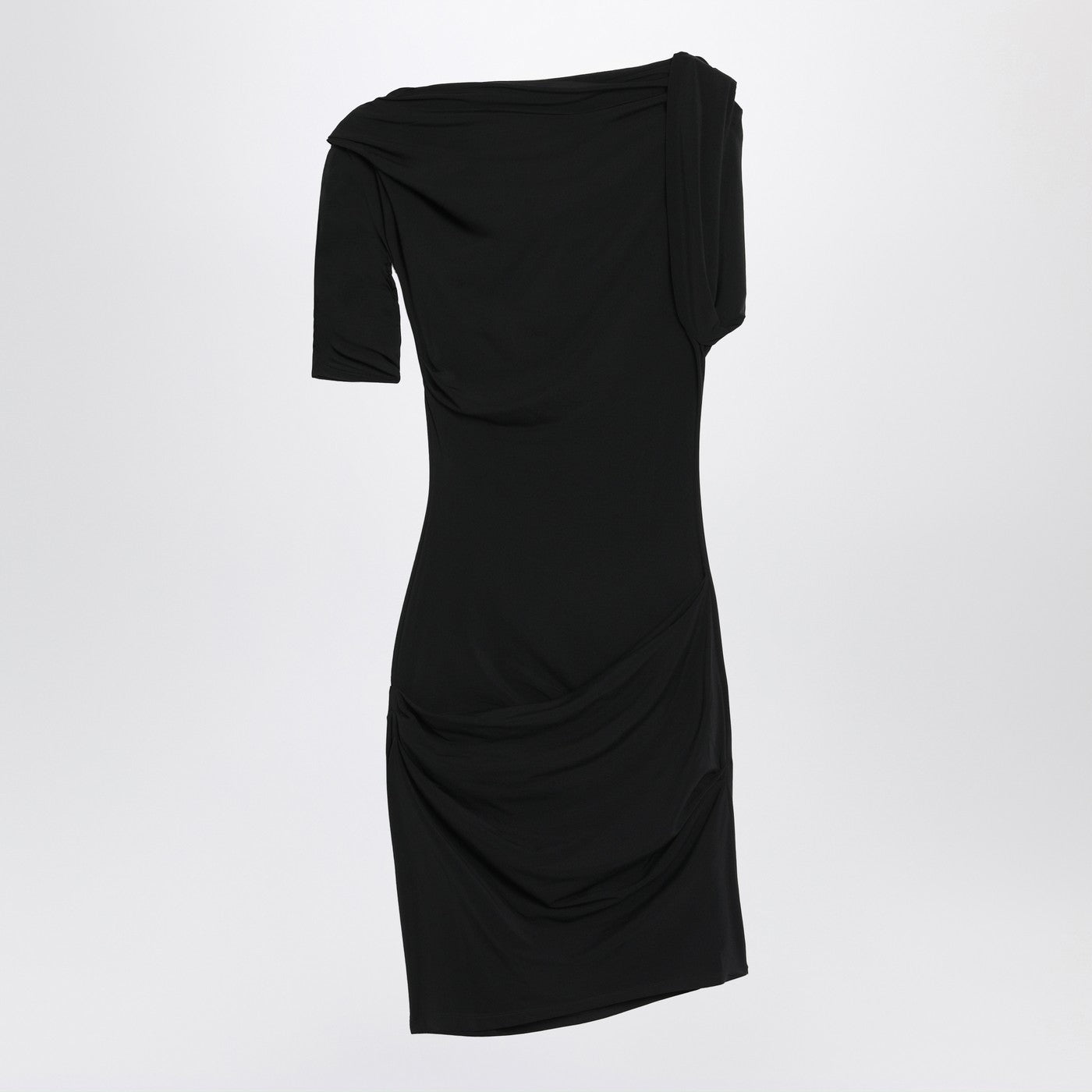 Jacquemus Jacquemus Black Draped Mini Dress - Image 1