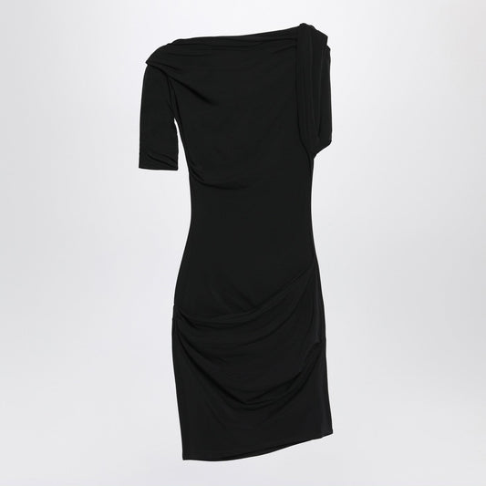 Jacquemus Jacquemus Black Draped Mini Dress - Image 1