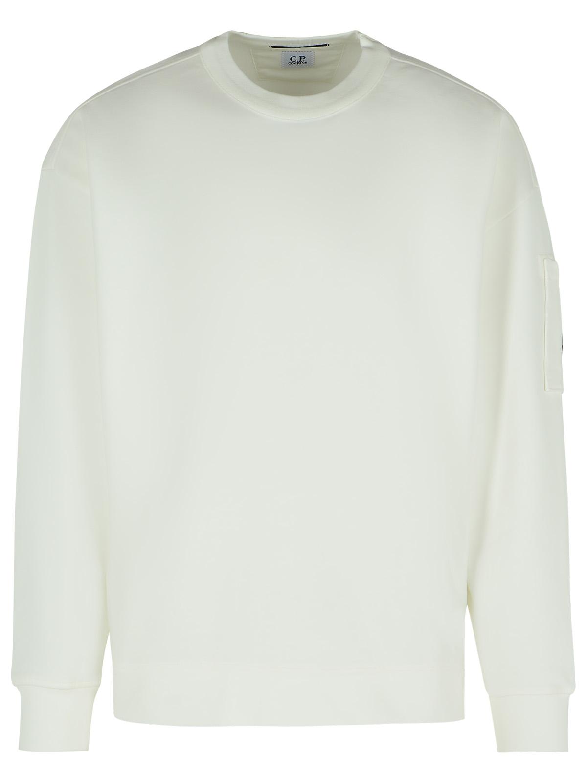 C C.P.会社「Emerized」白い綿のスウェットシャツ - Image 1