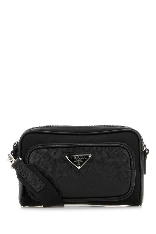 Prada プラダ ブラック RE ナイロン & レザー クロスボディ バッグ - Image 1