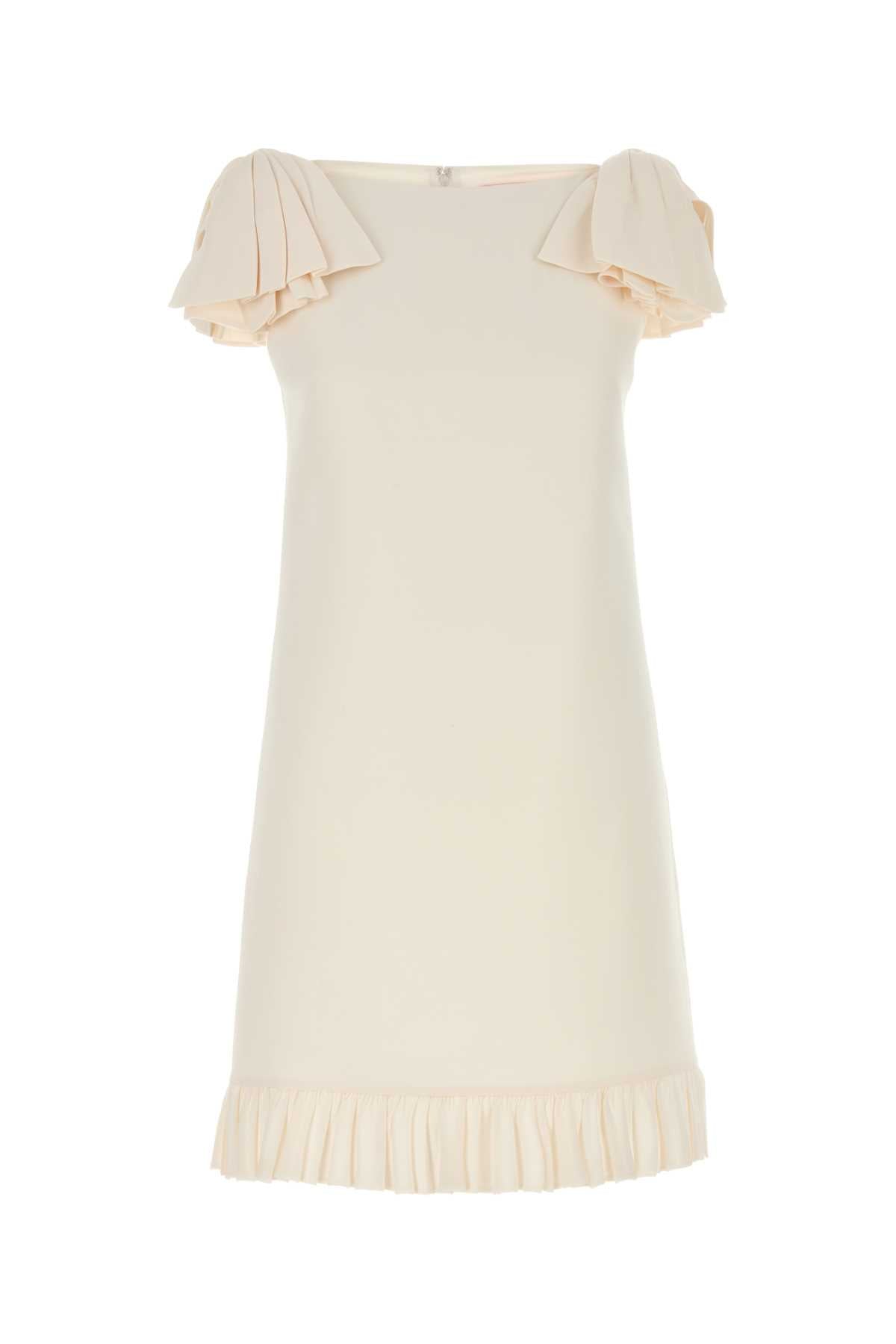 Valentino バレンティーノガラヴァニアイボリーウールブレンドドレス - Image 1