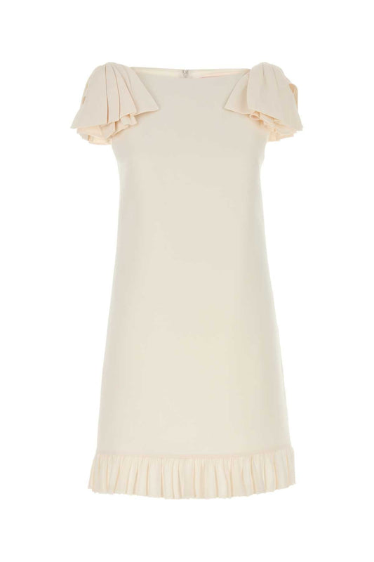 Valentino バレンティーノガラヴァニアイボリーウールブレンドドレス - Image 1