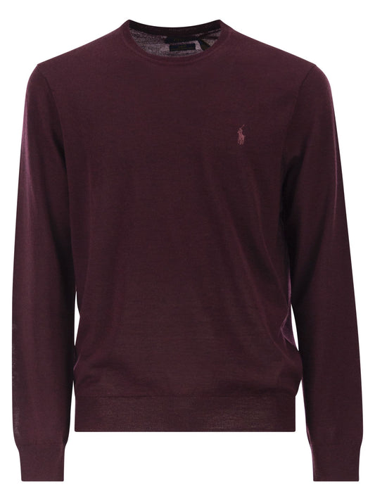 Polo ポロ ラルフローレン スリム フィット ウォッシャブル ウール クルーネック ジャンパー - Image 1