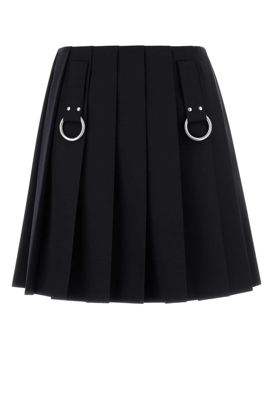 Prada プラダミッドナイトブルーガバルディンスカート - Image 1