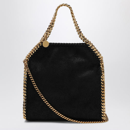 Stella Stella Mc Cartney Black/Gold Falabellaミニトートバッグ - Image 1