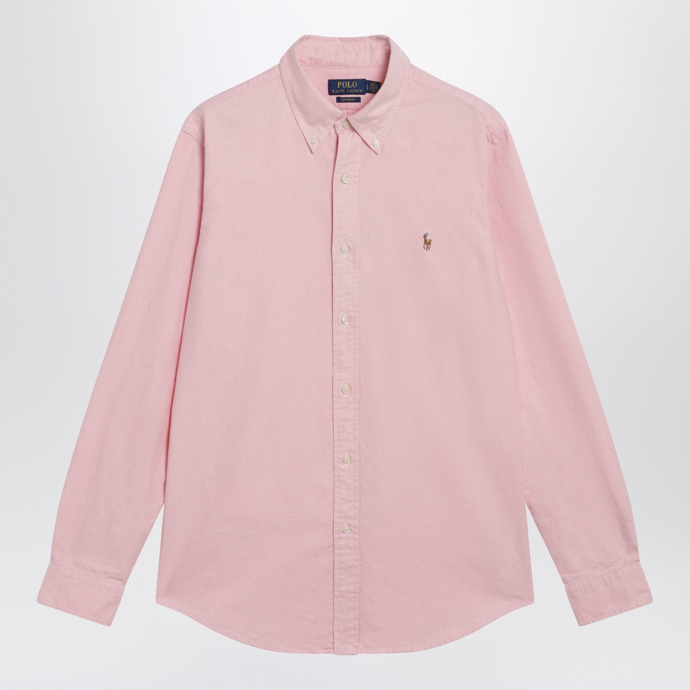 Polo ポロ ラルフローレン ピンク オックスフォード カスタム フィット シャツ - Image 1