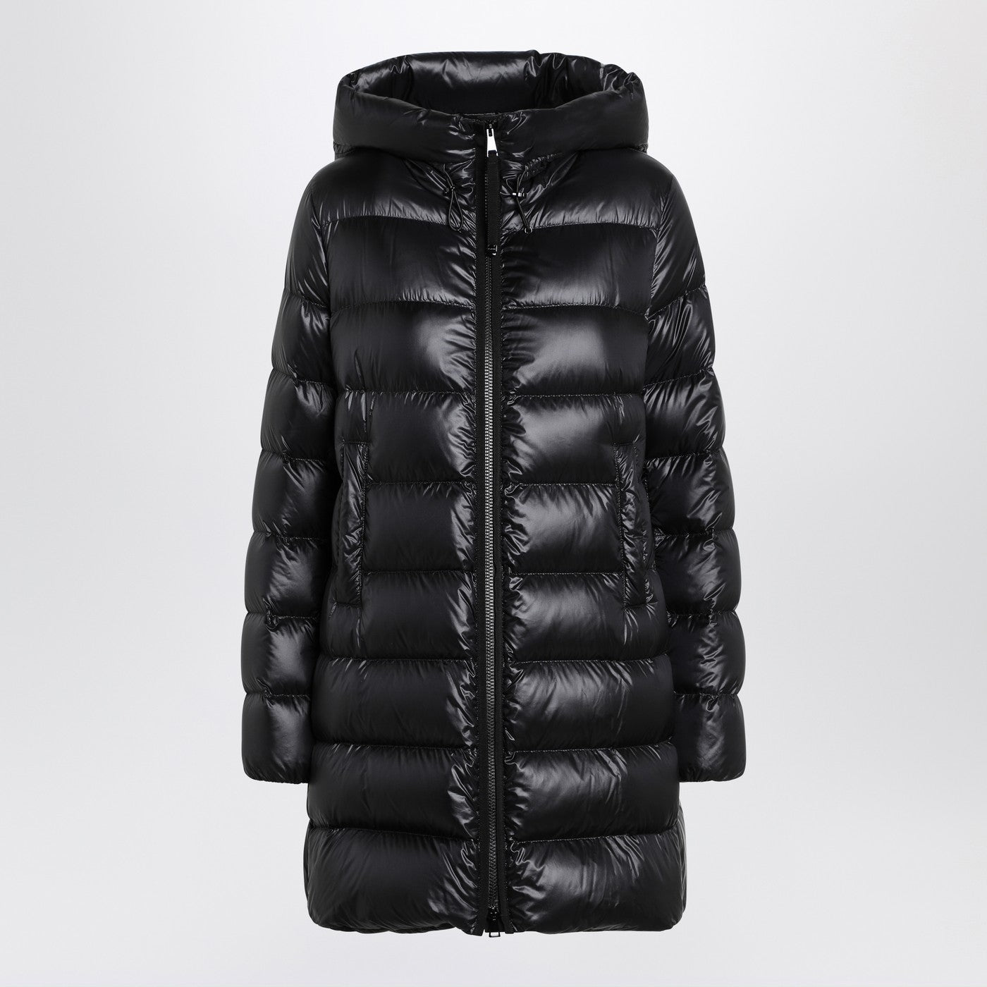Moncler モンクラーブラックスイエンヌダウンジャケットとフード - Image 1