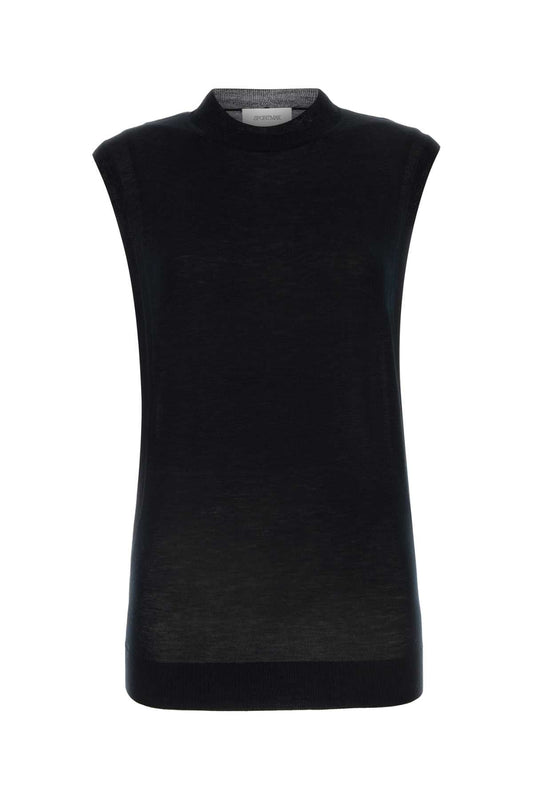 Sportmax SportMax Black Wool Blend Odisseaトップ - Image 1