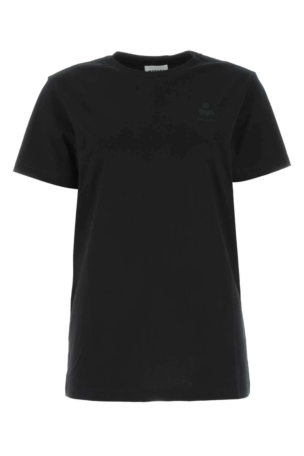 Marant イザベル・マラン・エトワイル・ブラック・コットン・アビ・Tシャツ - Image 1