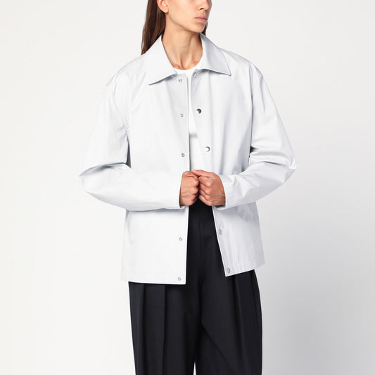 Jil Jil Sander Light Grey Cotton Taffetaジャケットロゴ付き - Image 1