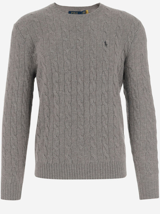 Polo ポロ ラルフローレン ウール アンド カシミア ケーブル ニット セーター - Image 1