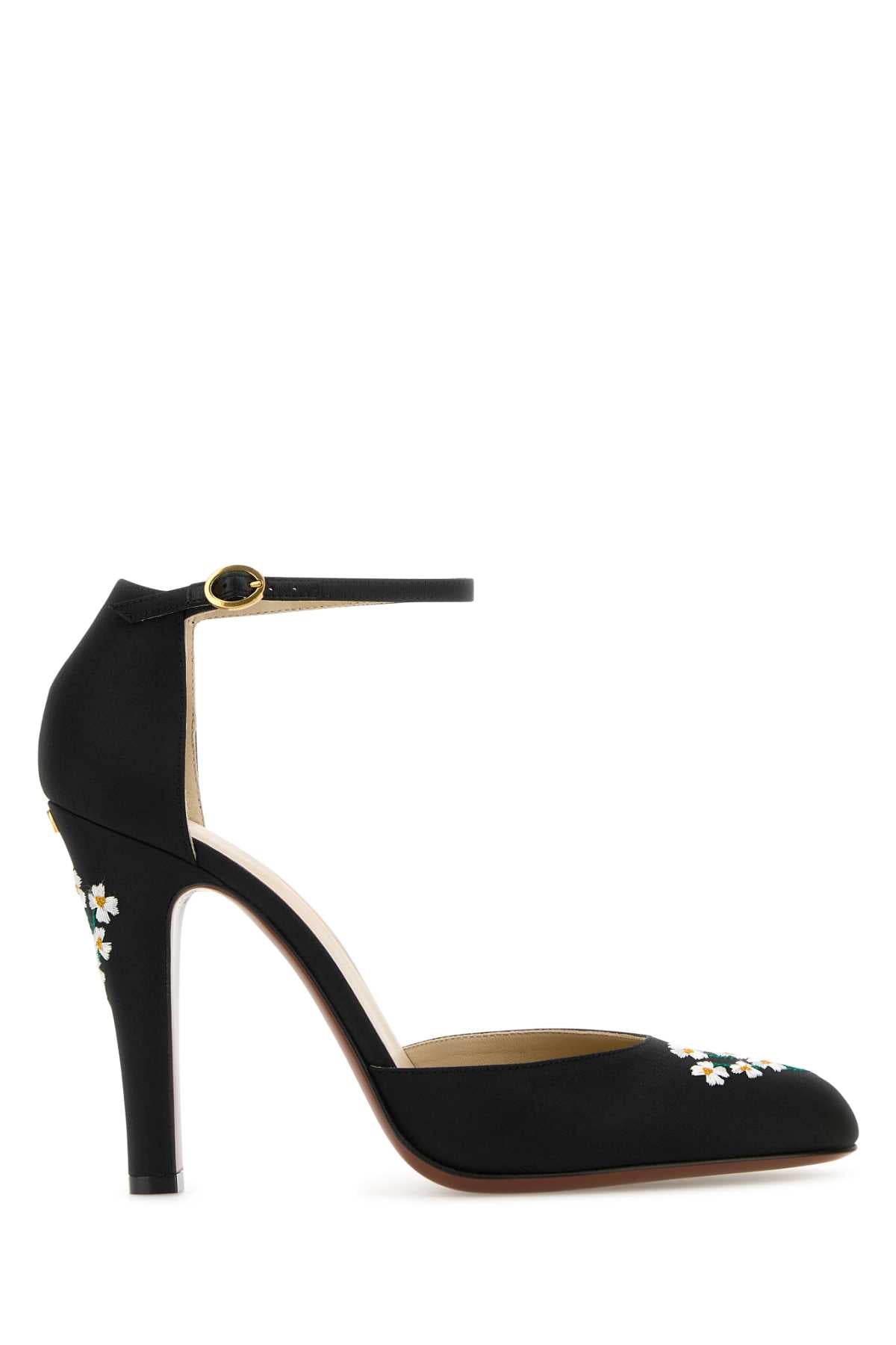 Valentino バレンティーノガラバニブラックファブリックハイドリーポンプ - Image 1