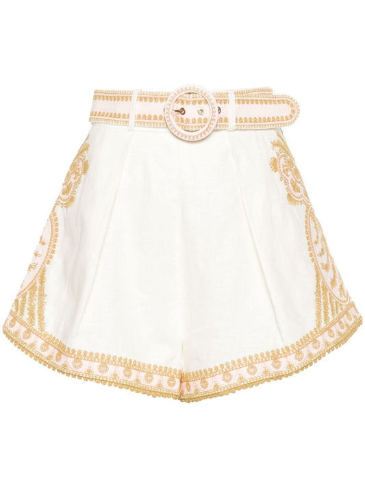 Zimmermann ジマーマン刺繍リネンショーツ - Image 1